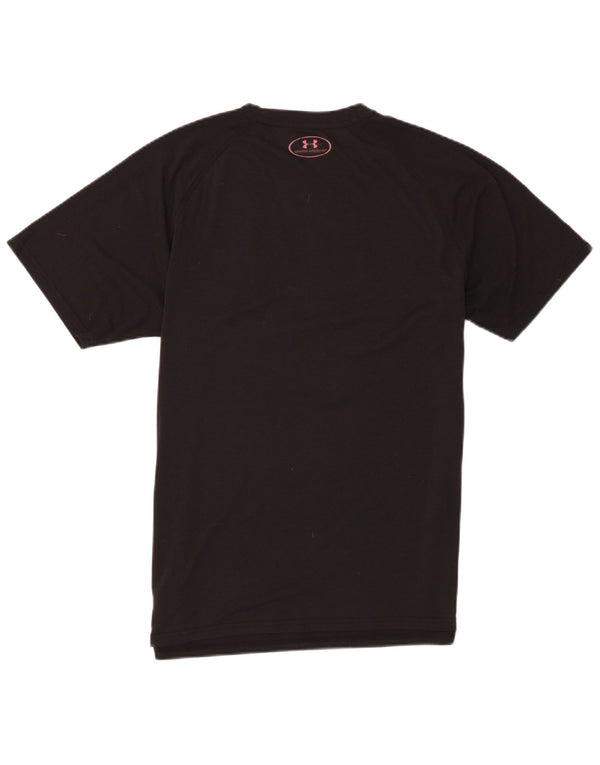 T-shirt grafica da uomo Under Armour Heat Gear Top in poliestere nero medio