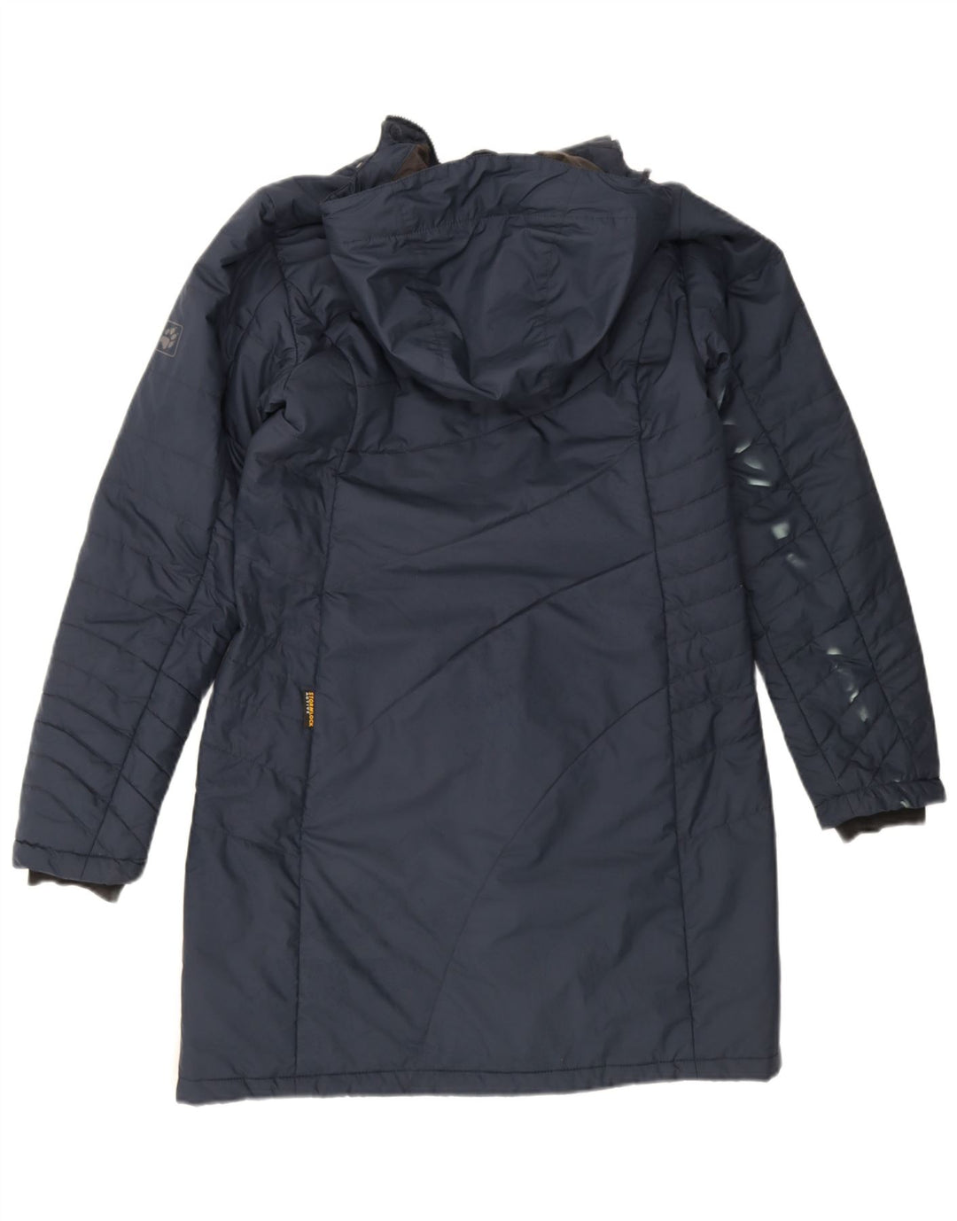 Cappotto imbottito con cappuccio da uomo Jack Wolfskin UK 12/14 Poliestere medio blu navy
