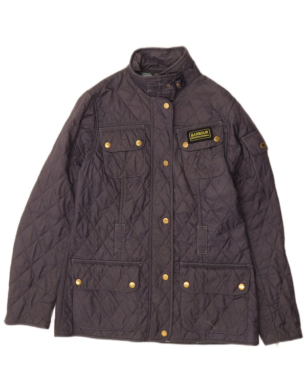 Giacca trapuntata da donna Barbour UK 12 media blu navy in poliammide