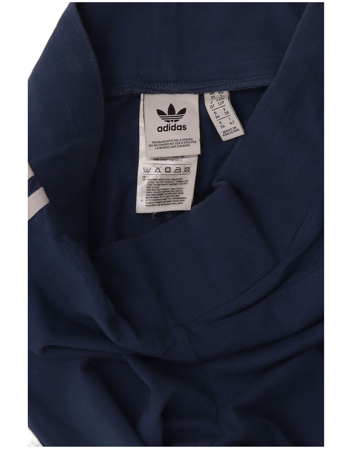 Leggings Adidas da donna UK 10 piccolo cotone blu navy