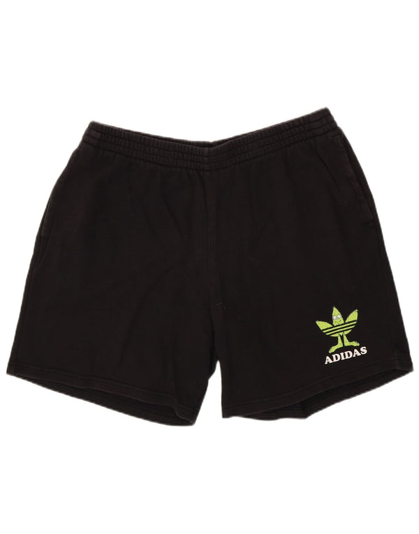 Pantaloncini sportivi da uomo Adidas XL in cotone nero