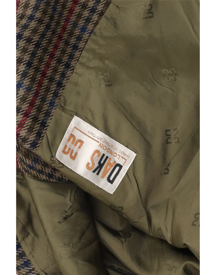 Giacca blazer a 3 bottoni da donna DAKS UK 14 medio a quadri multicolore
