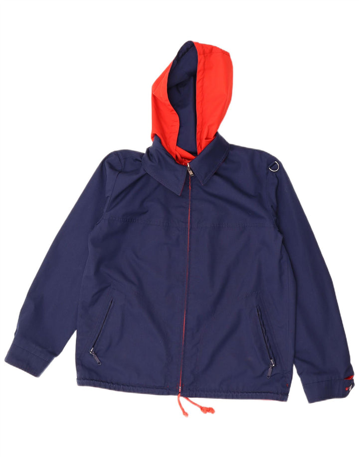 VALMELINE Mens Hooded Reversible Jacket UK 40 Large Red Polyester