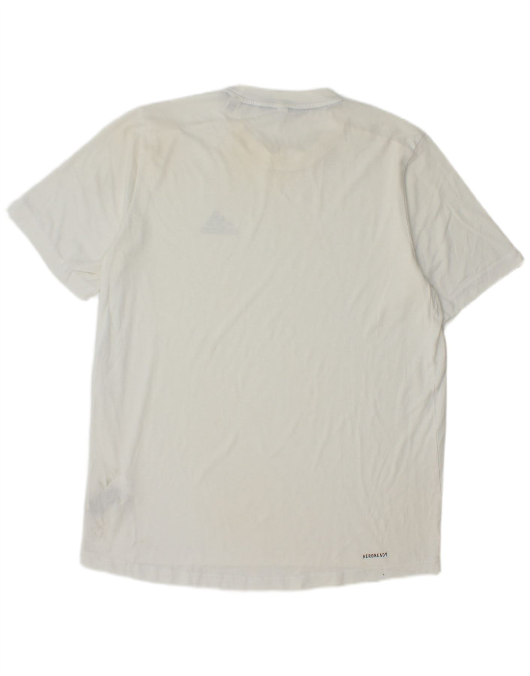 T-shirt Adidas Aeroready da uomo Top in poliestere bianco medio
