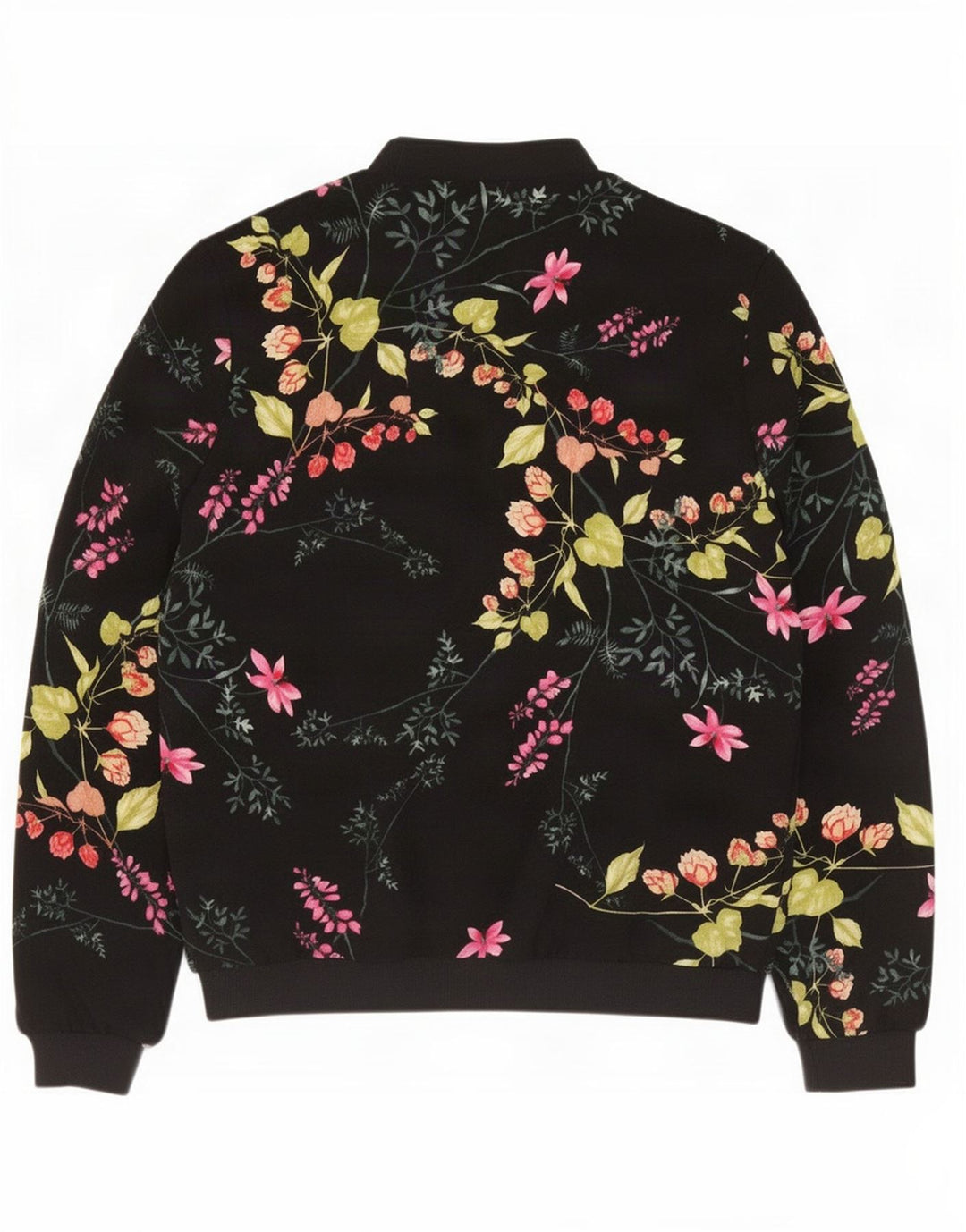 Giubbotto bomber oversize da donna Marks & Spencer UK 10 piccolo floreale nero