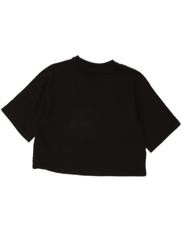 T-shirt grafica corta da donna Fila UK 14 cotone medio nero