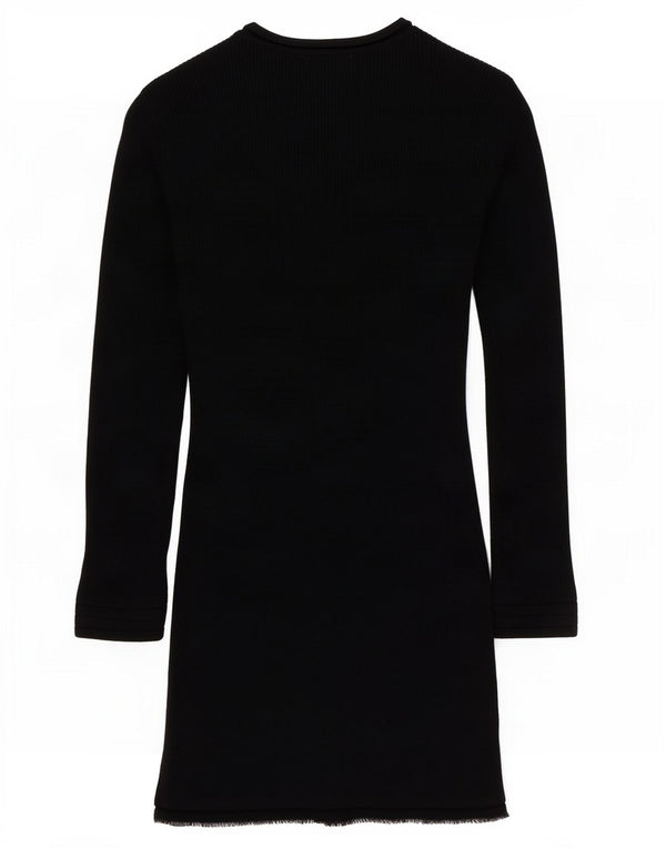 Abito maglione oversize a maniche lunghe Zara da donna UK 10 piccolo in nylon nero