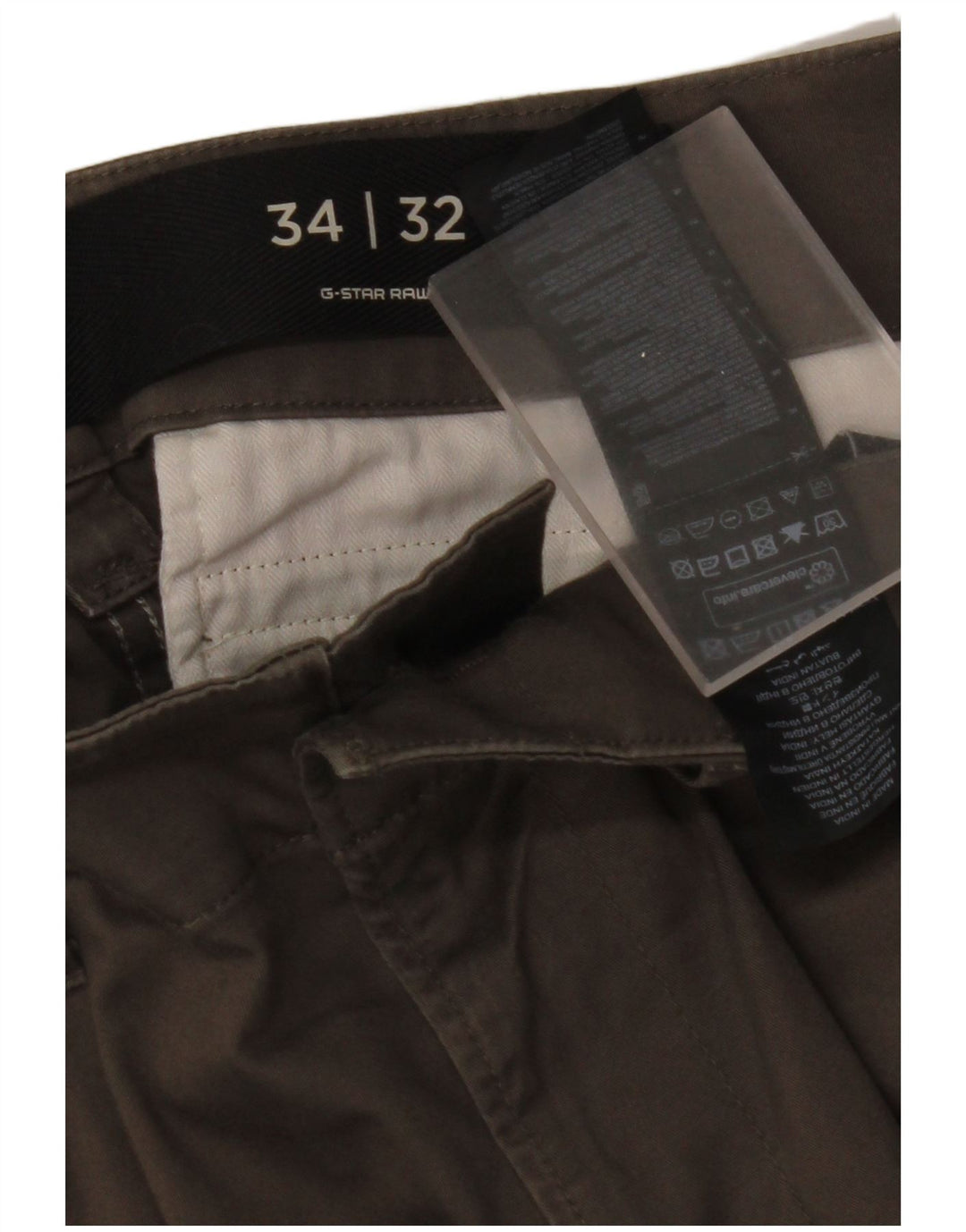 Pantaloni cargo dritti da uomo G-STAR W34 L32 cotone kaki