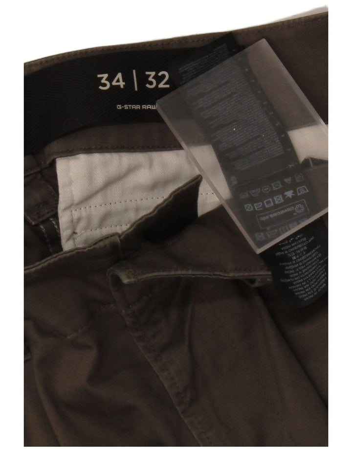 Pantaloni cargo dritti da uomo G-STAR W34 L32 cotone kaki