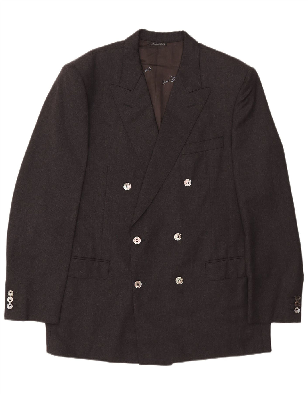 Giacca blazer doppiopetto da uomo Pierre Cardin UK 40 grande grigia