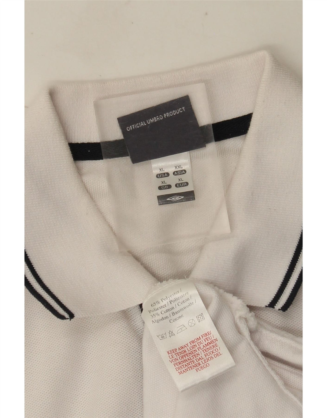 Polo Umbro da uomo XL bianca in poliestere