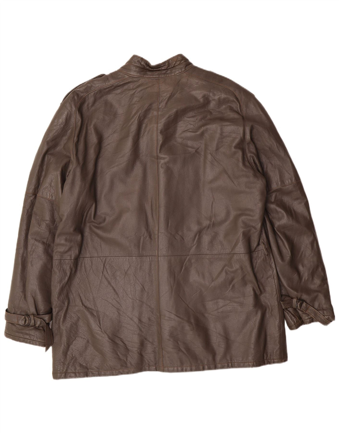 Giacca in pelle militare vintage da uomo IT 56 3XL Pelle grigia