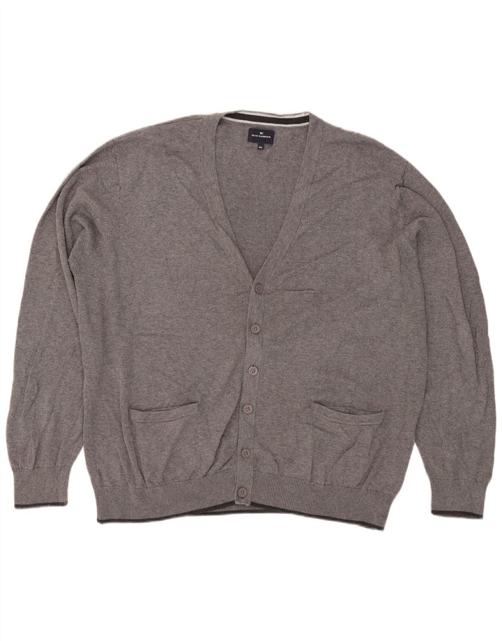 Maglione cardigan Harbour blu da uomo Marks & Spencer 2XL cotone screziato grigio