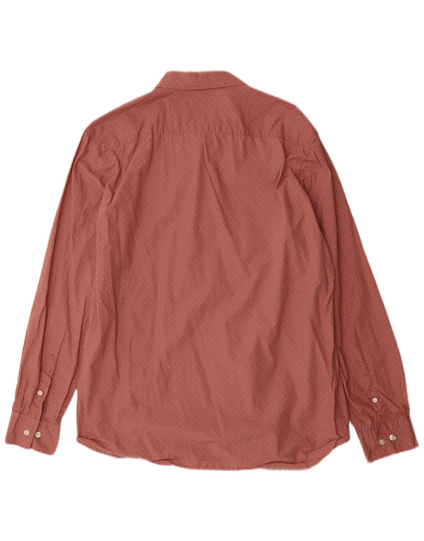 FRENCH CONNECTION Camicia da uomo XL Cotone maculato bordeaux