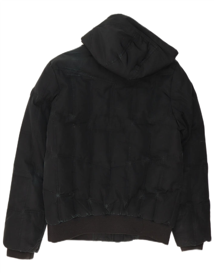 Giacca imbottita con cappuccio da uomo Tommy Hilfiger UK 36 piccola nera