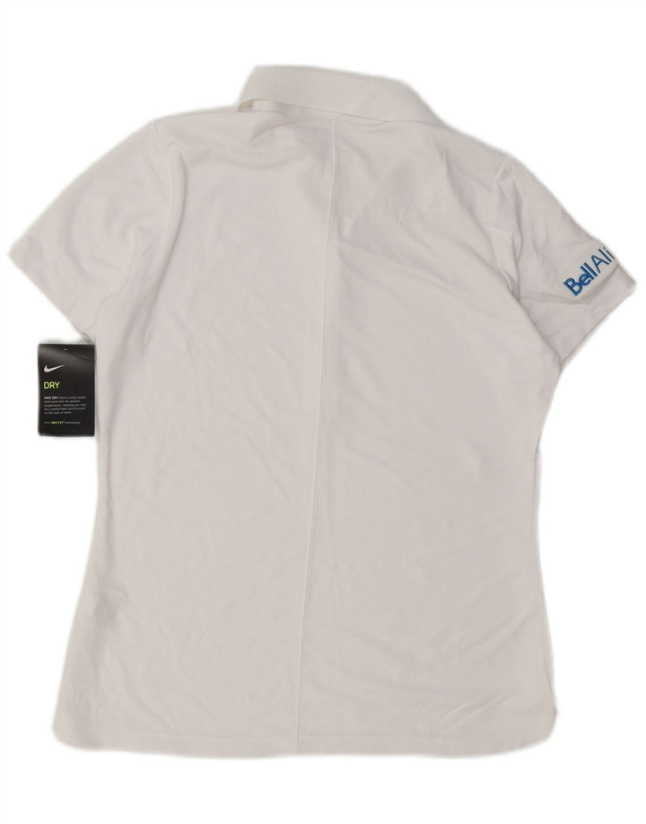 Polo Nike da donna Dri Fit UK 12 poliestere bianco medio