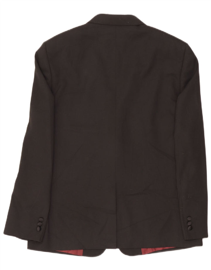 Giacca blazer a 2 bottoni Marks & Spencer da uomo UK 42 grande poliestere nero