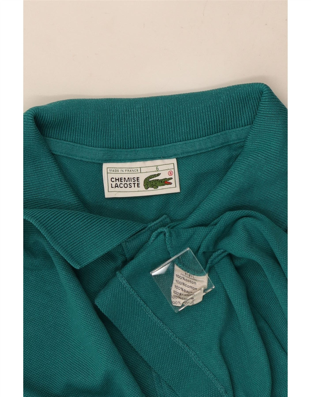 Polo da uomo LACOSTE taglia 6 XL in cotone turchese