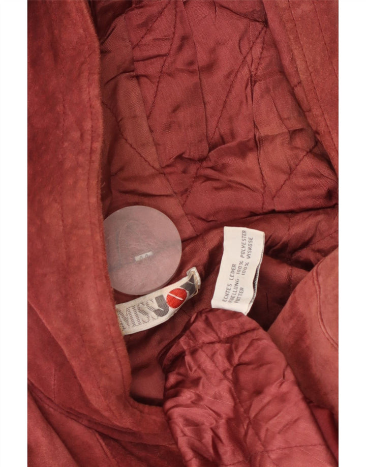 Soprabito in pelle scamosciata da donna Miss Joy EU 44 XL Pelle bordeaux