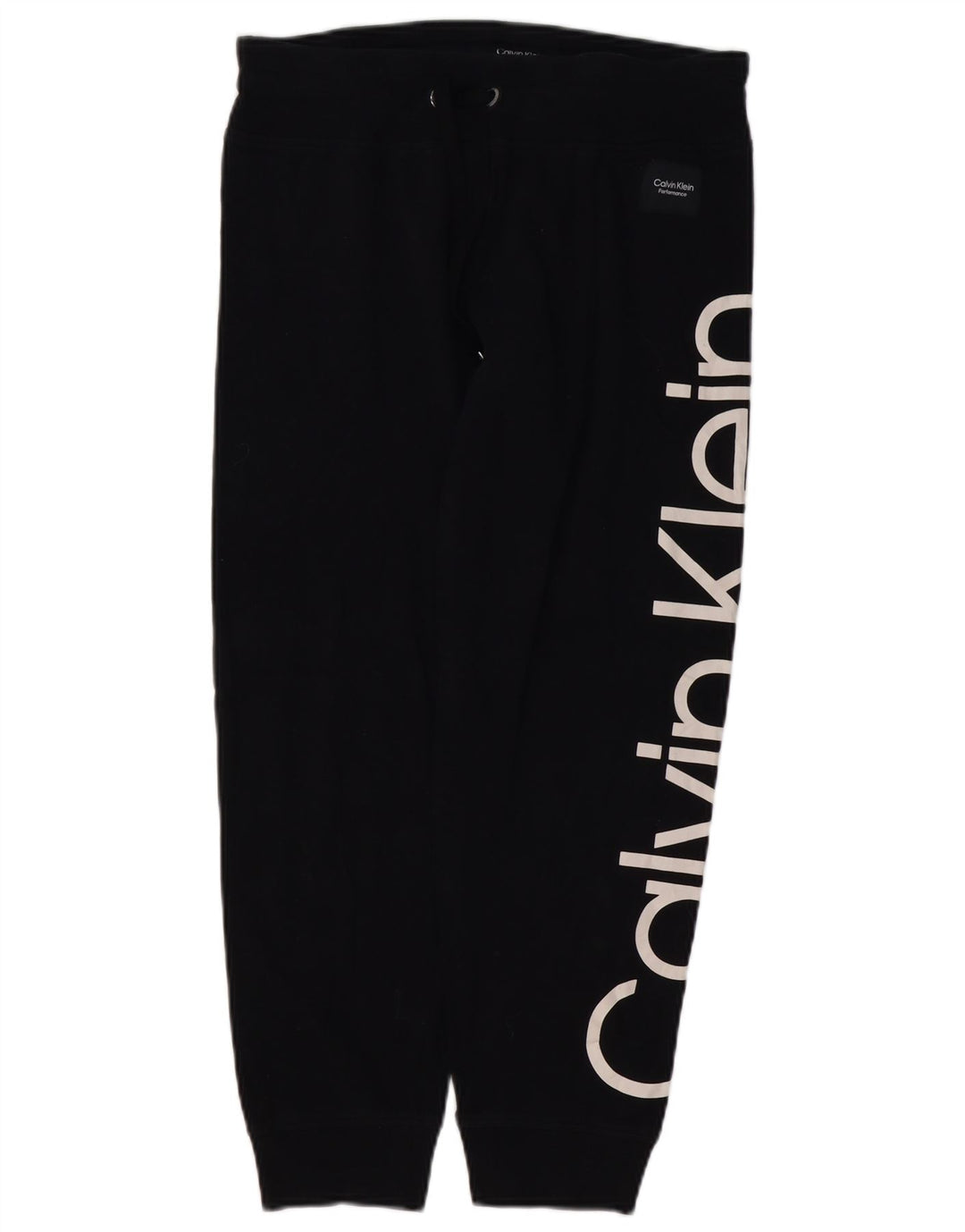 CALVIN KLEIN Pantaloni da tuta con grafica da donna Joggers UK 14 Medium Nero
