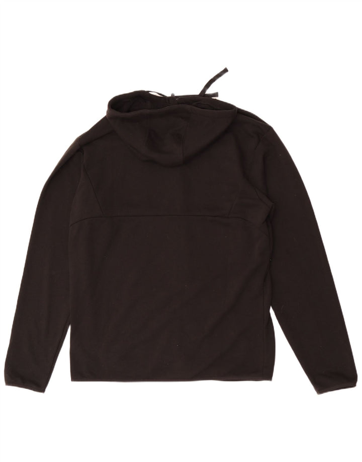 Felpa con cappuccio e zip da uomo Puma grande in cotone nero