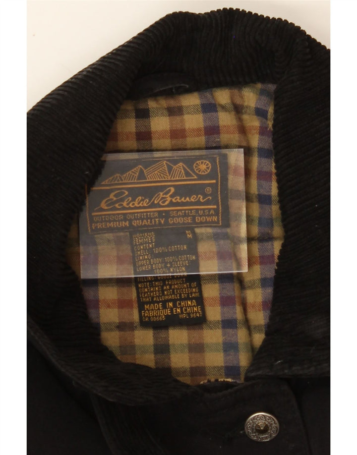 EDDIE BAUER Womens Windbreaker Coat UK 14 Medium Black Cotton Vintage Eddie Bauer and Second-Hand Eddie Bauer from Messina Hembry 