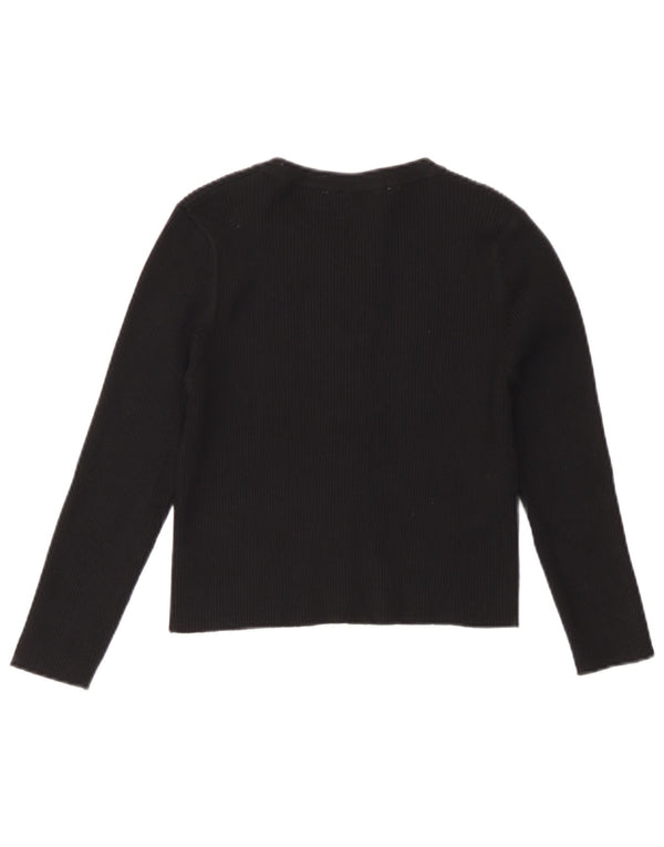 Top cardigan a maniche lunghe da donna Zara UK 12 medio nero
