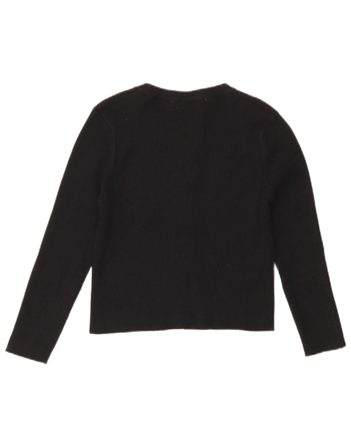 Top cardigan a maniche lunghe da donna Zara UK 12 medio nero