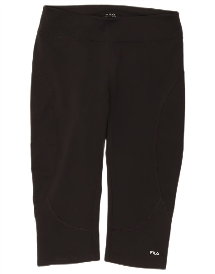 FILA Womens Capri Leggings UK 14 Medium Black