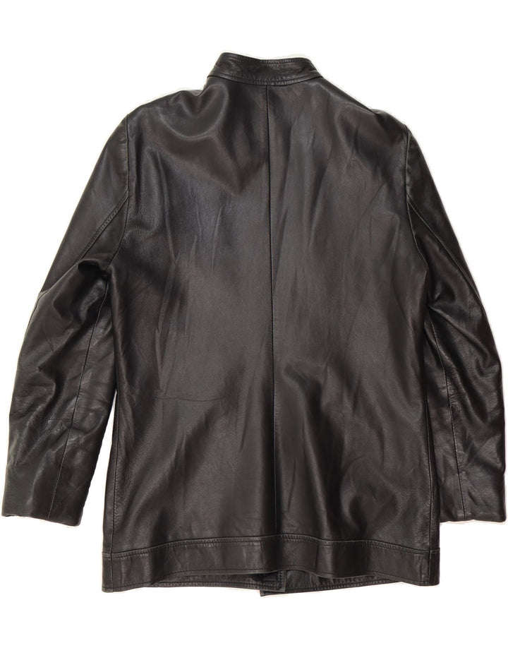 VINTAGE Womens Leather Jacket IT 46 Large Black Leather Vintage Vintage and Second-Hand Vintage from Messina Hembry 