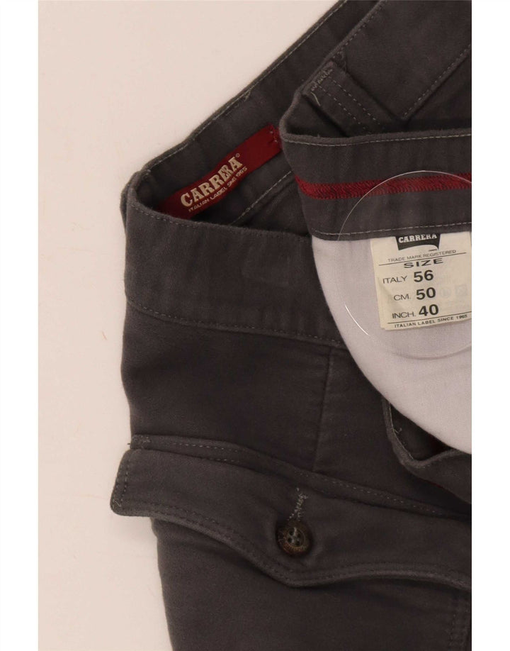 Carrera Pantaloni chino regolari da uomo W40 L30 Cotone grigio