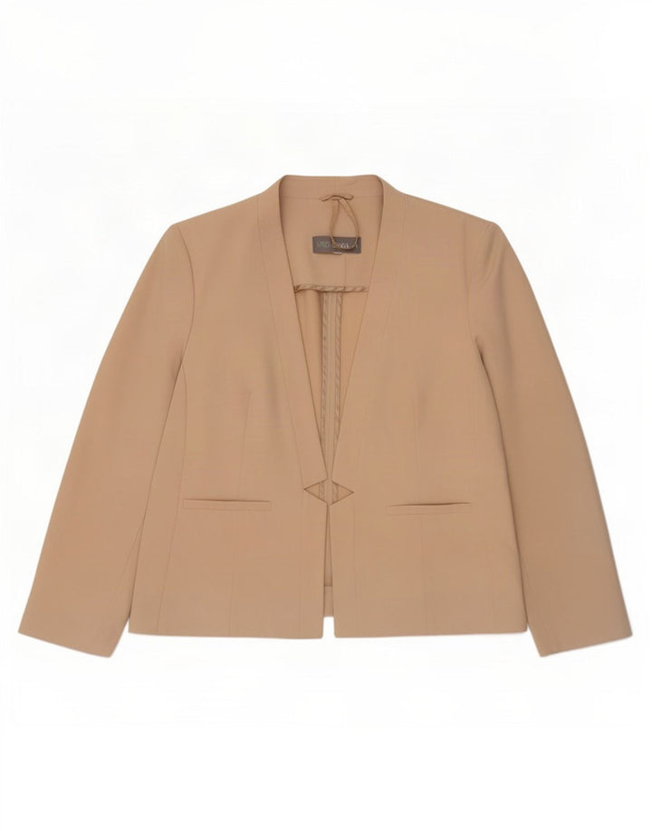 Giacca blazer aperta da donna Marks & Spencer UK 20 2XL Poliestere beige