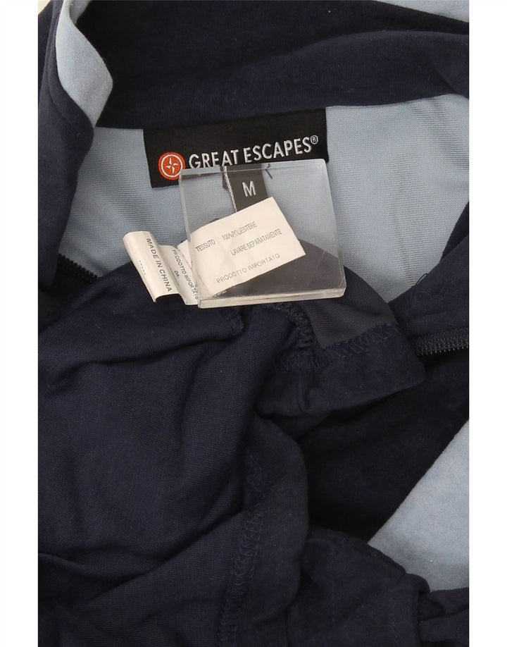 Giacca da ginnastica da uomo in velluto Great Escapes, colore blu navy medio