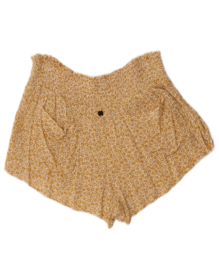 Pantaloni caldi ancorati da donna Billabong grandi W32 gialli floreali