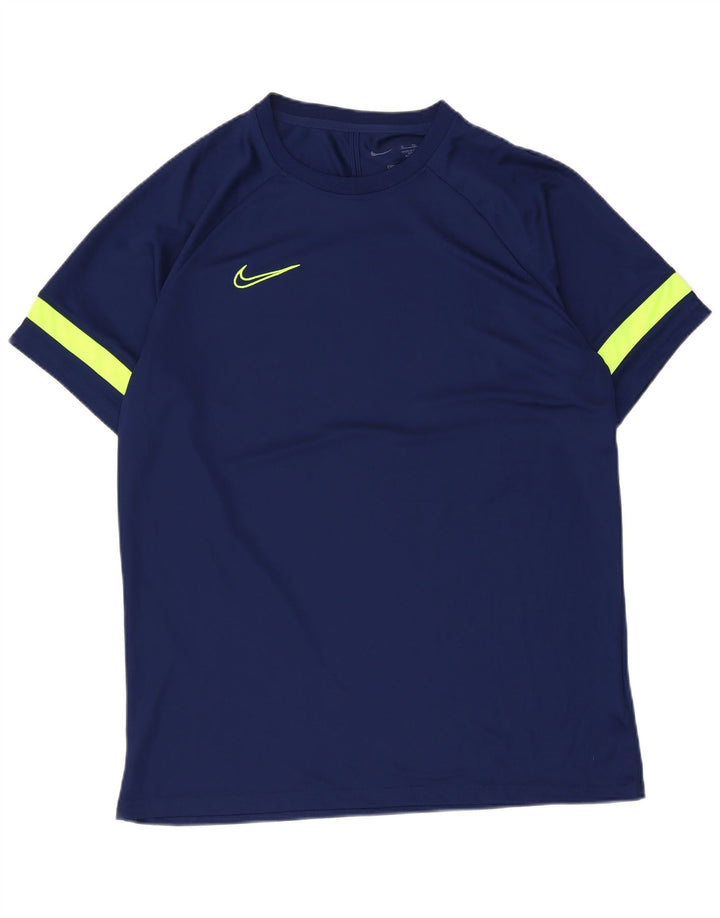 T-shirt Nike Dri Fit da uomo XL XL in poliestere color block blu navy