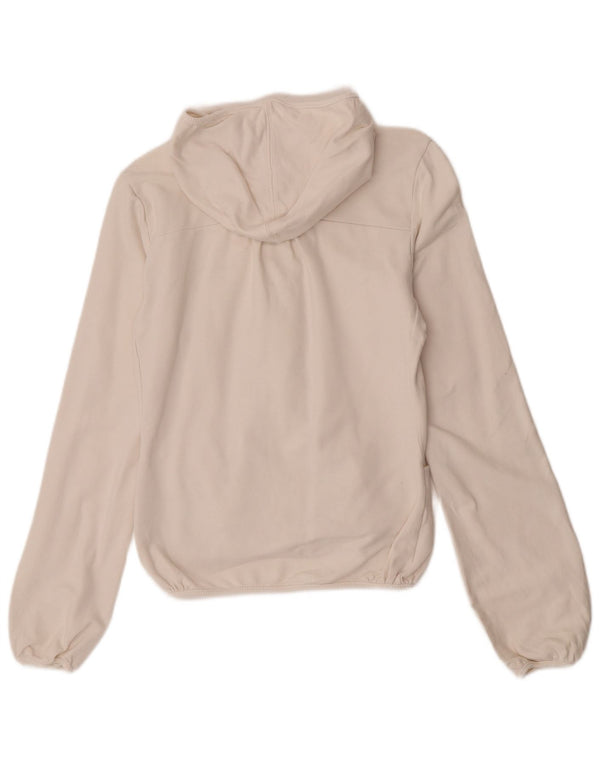 Maglione con cappuccio e zip da donna Nike UK 8/10 piccolo cotone bianco
