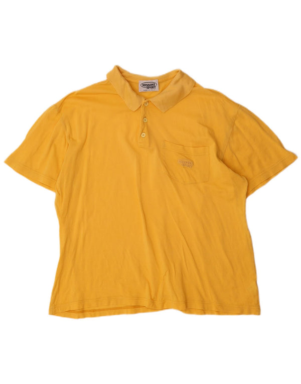 Polo da uomo Missoni Sport Large in cotone giallo