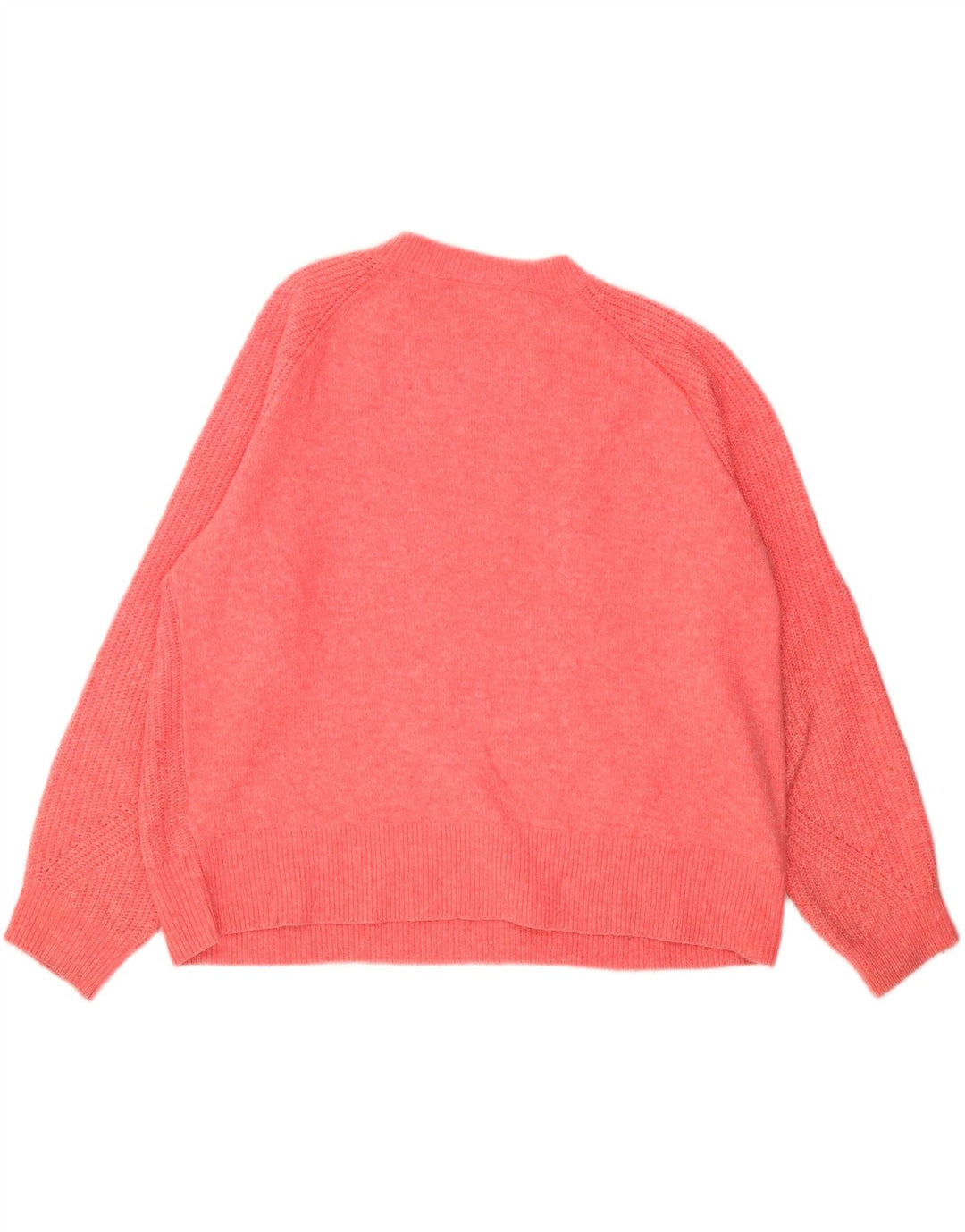 Maglione maglione girocollo oversize da donna Marks & Spencer UK 16 grande rosa
