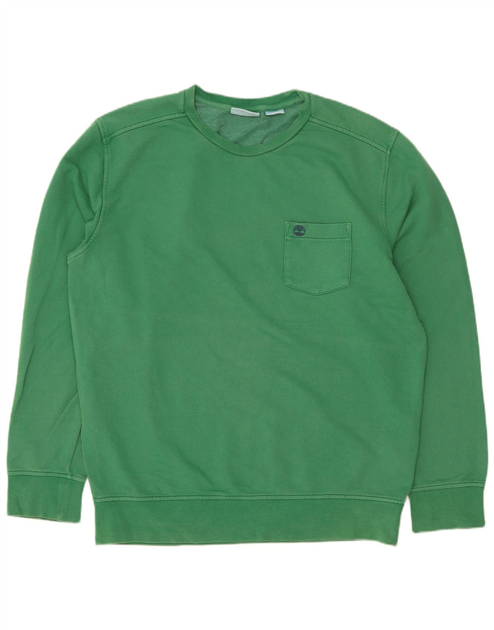 Timberland Felpa da uomo Maglione grande cotone verde