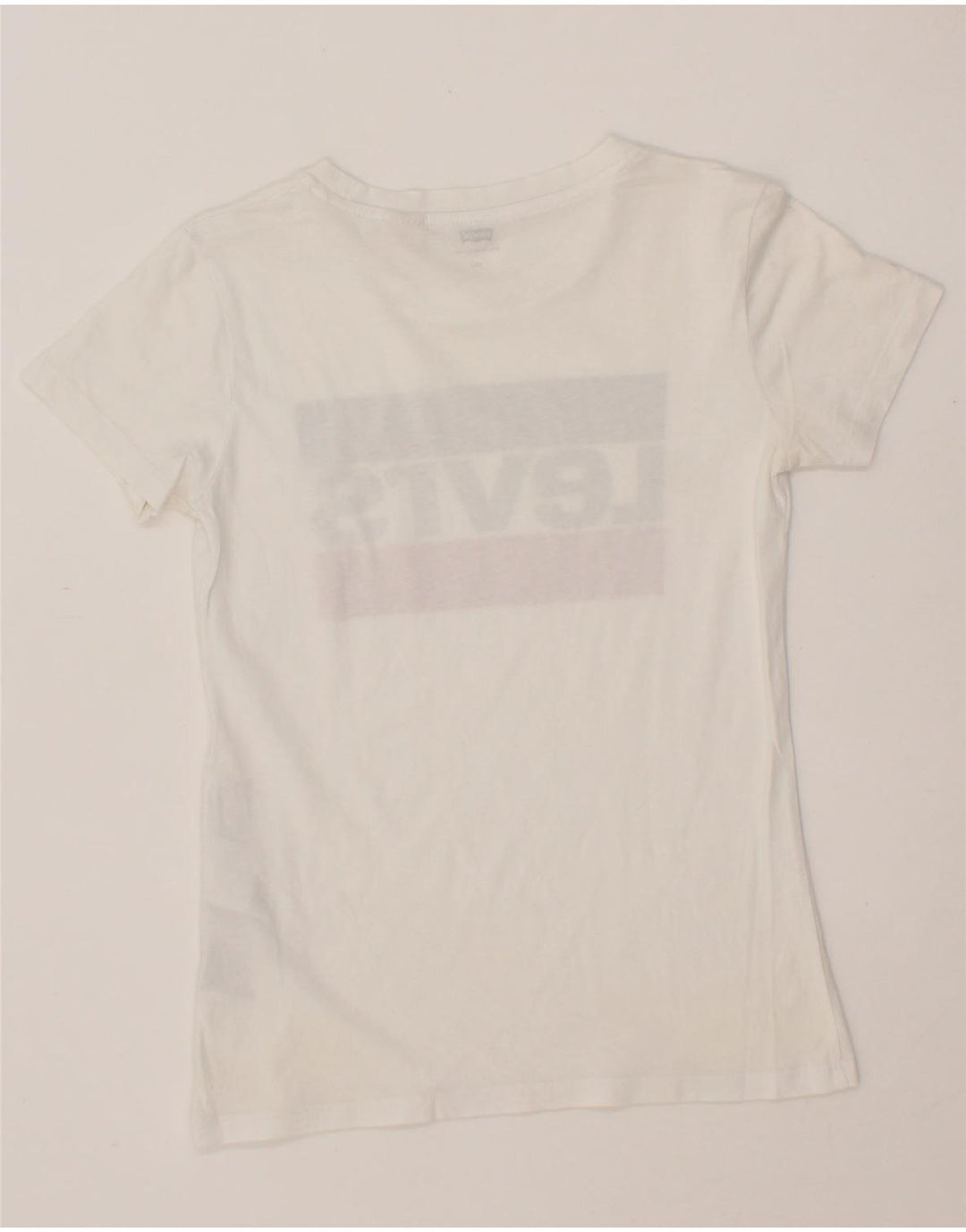 LEVI'S Mens Graphic T-Shirt Top 2XS White Cotton Vintage Levi's and Second-Hand Levi's from Messina Hembry 