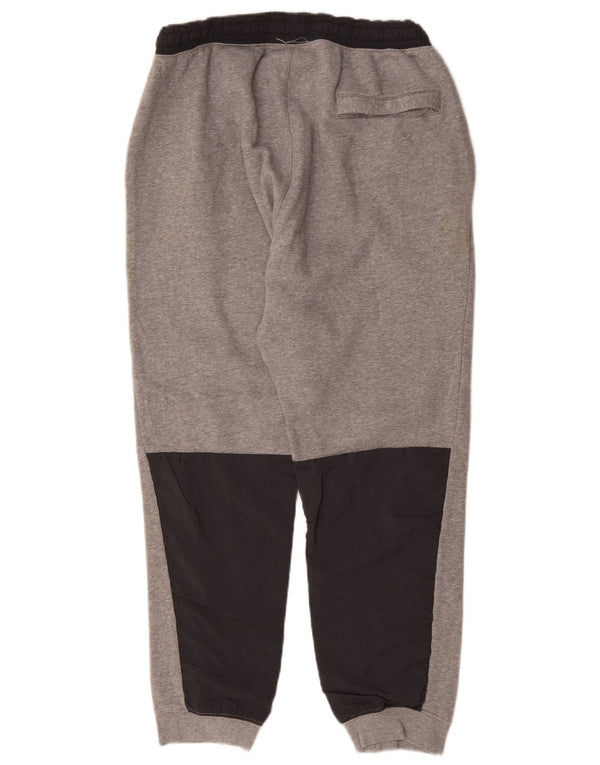 Pantaloni da tuta con grafica Nike da uomo, pantaloni da jogging, grandi, in cotone color block grigio