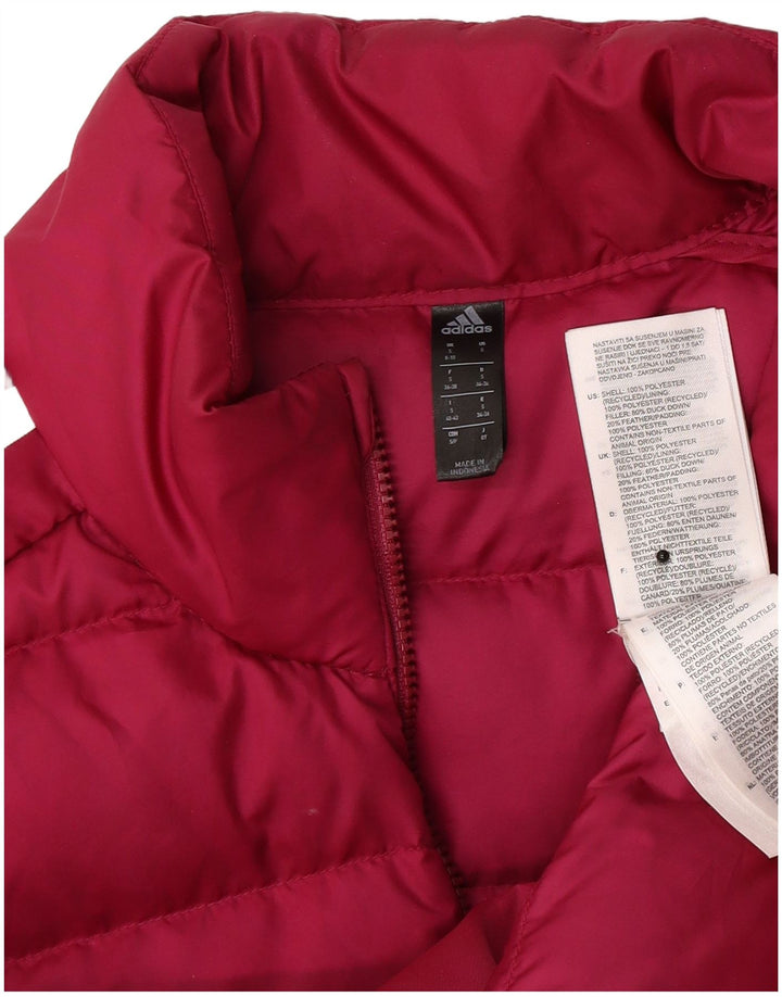 Giacca imbottita da donna Adidas UK 8/10 Small Rosa Poliestere