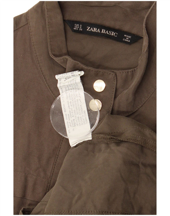 Giacca Utility Zara da donna UK 10 Small Khaki Viscosa