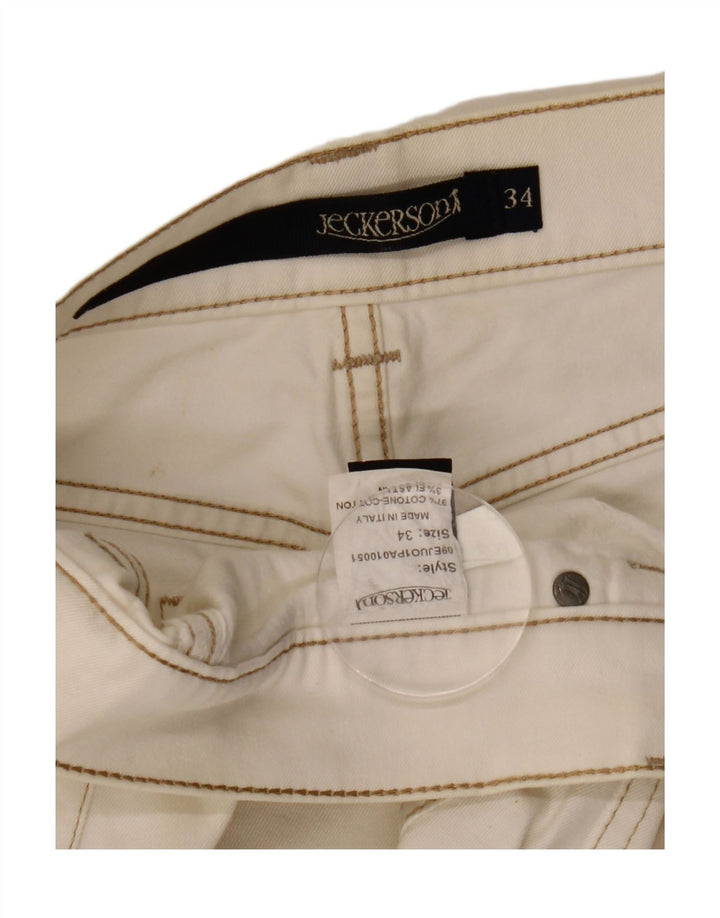 Jeans dritti da uomo Jeckerson W34 L34 cotone bianco