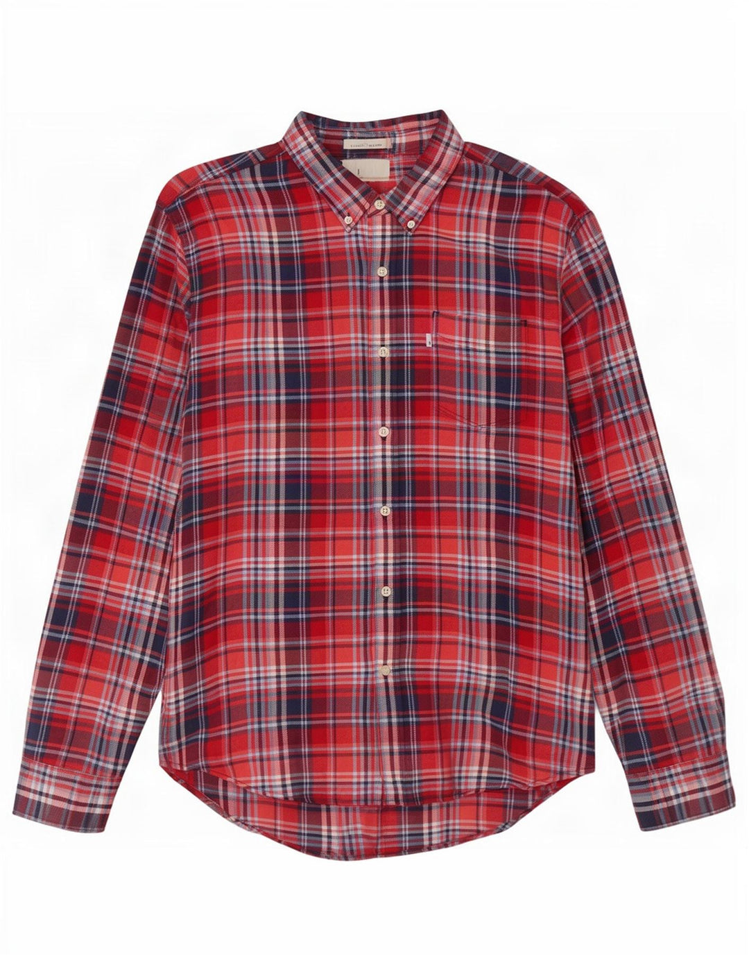Camicia Levi's da uomo slim fit in flanella XL in cotone scozzese rosso