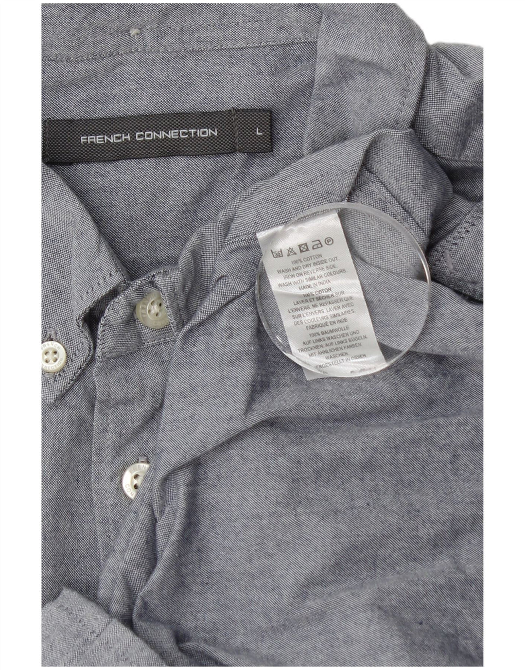 Camicia da uomo French Connection grande in cotone blu