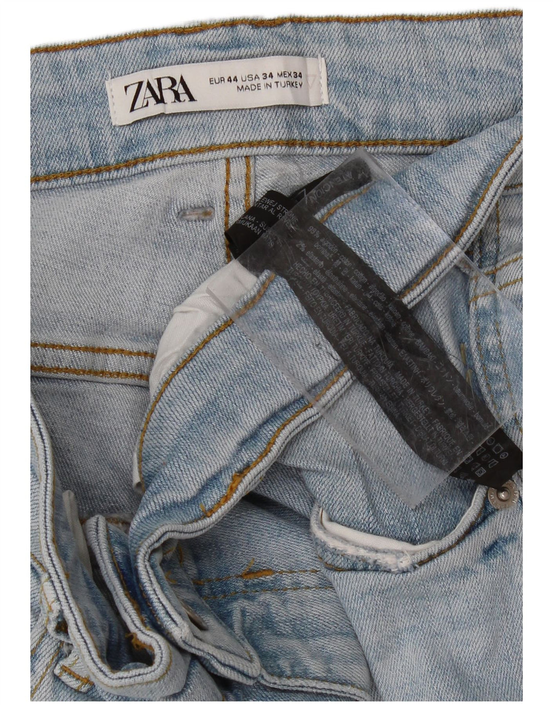 ZARA Mens Slim Jeans EU 44 Large W34 L26 Blue Cotton