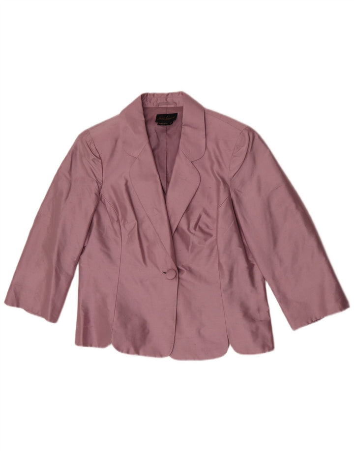Luisa Spagnoli Giacca Blazer da Donna con Maniche a 3/4 e 1 Bottone IT 48 XL Viola