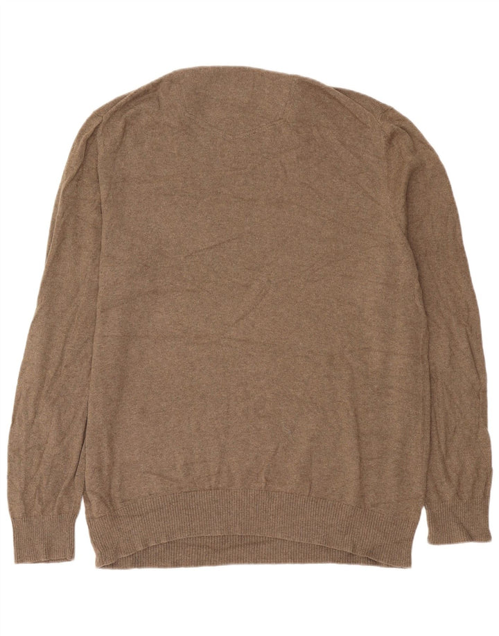 Maglione maglione girocollo da uomo Fat Face XL in cotone beige