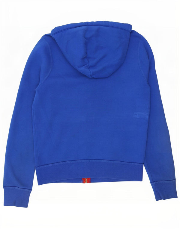 Maglione con cappuccio e zip grafica da uomo Hollister in cotone blu medio